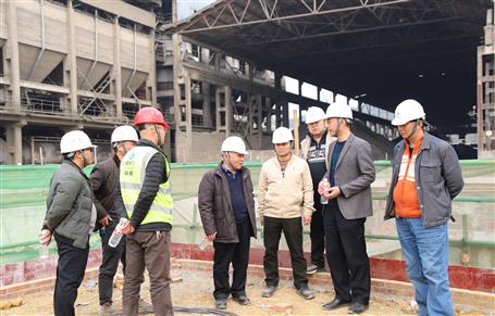 唐峰、何勇到魚峰水泥技改項目調(diào)研指導