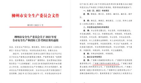 【喜訊】冶建公司2022年度這項(xiàng)工作獲評(píng)優(yōu)秀！